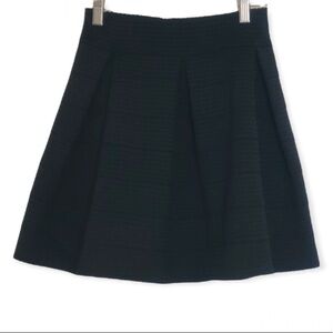 Devlin pleated black skirt zipper back mini SMALL